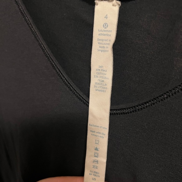 Lululemon Hi-Low Long Sleeve Top | Size 4, Black - Picture 4 of 4